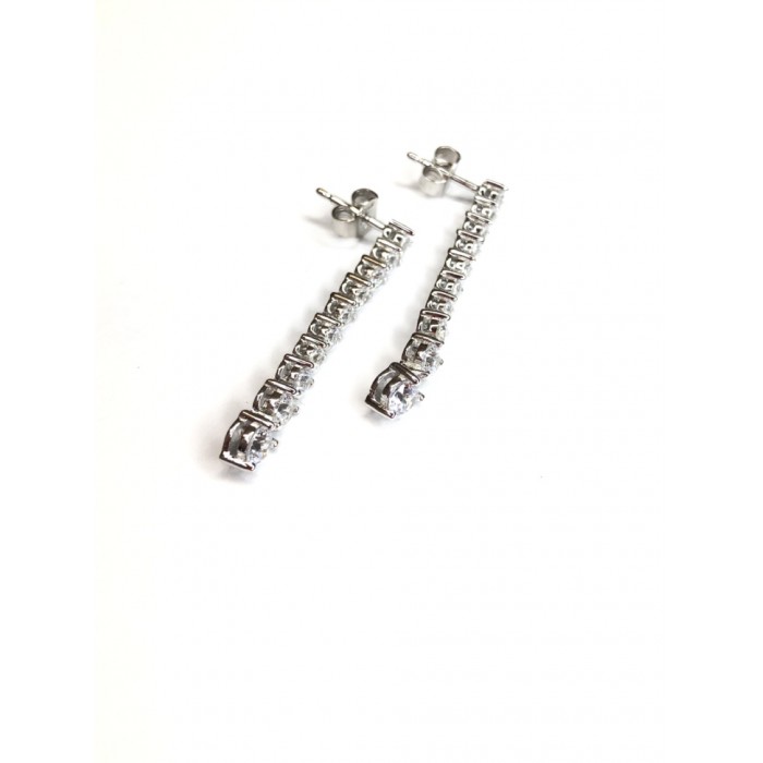 pendientes plata circonita