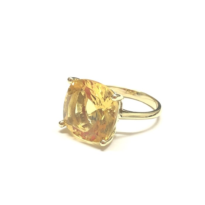 sortija oro amarillo citrino  9.89 ct