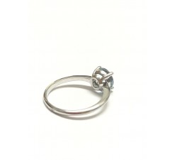 sortija oro blanco aguamarina 1.31  ct