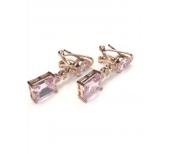 pendientes plata rosa cir color