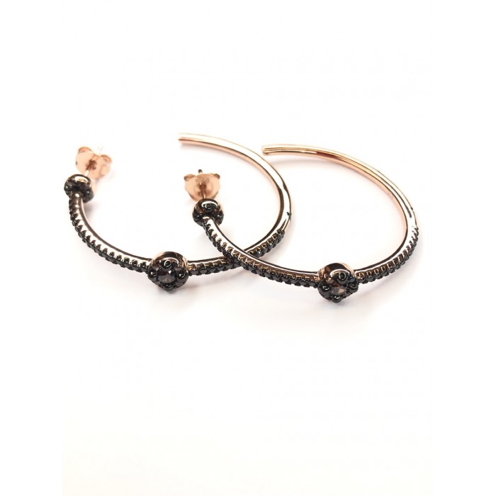 pendientes plara rosa cir. marron