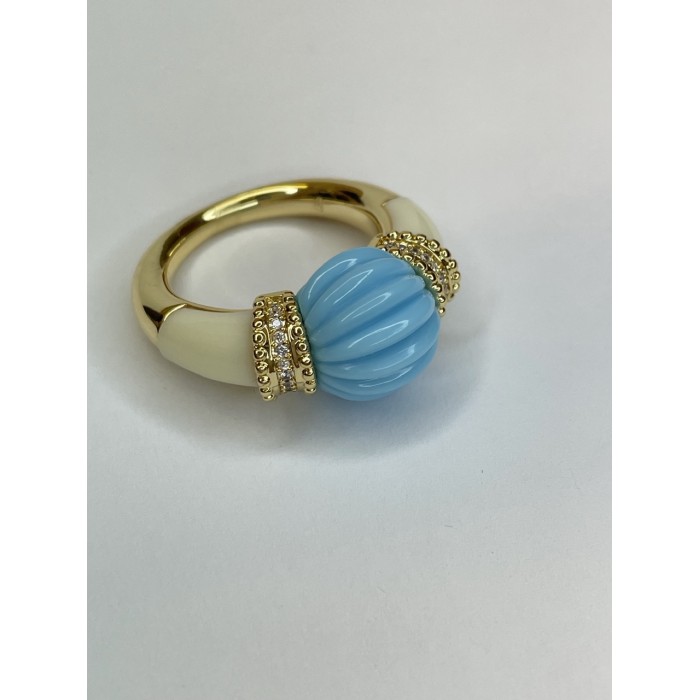 sortija laton dorado esmalte