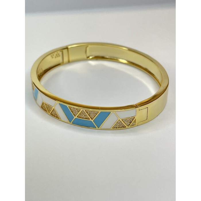 pulsera laton dorado esmalte