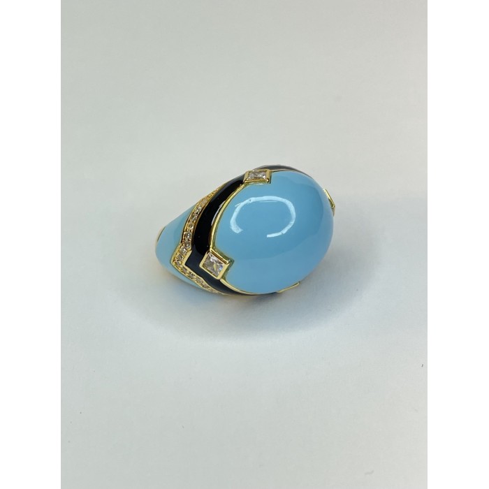 sortija laton dorado esmalte