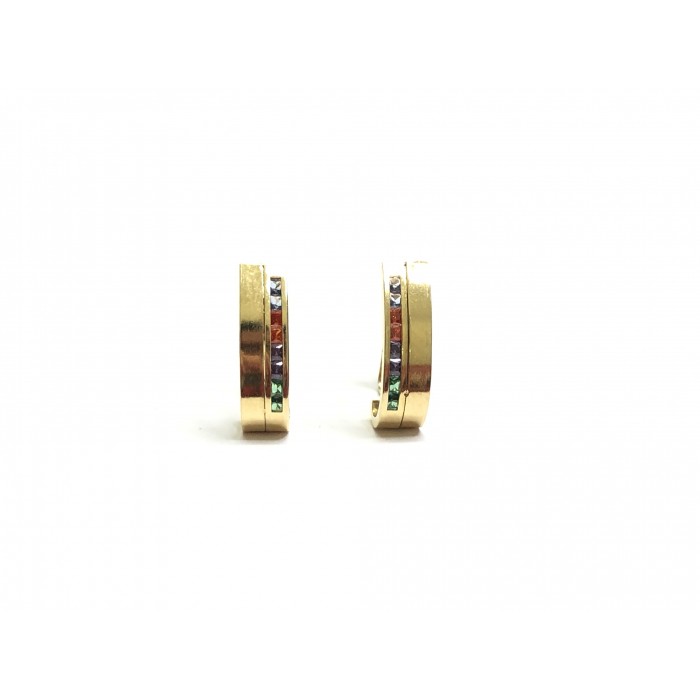 Pendientes oro circonita