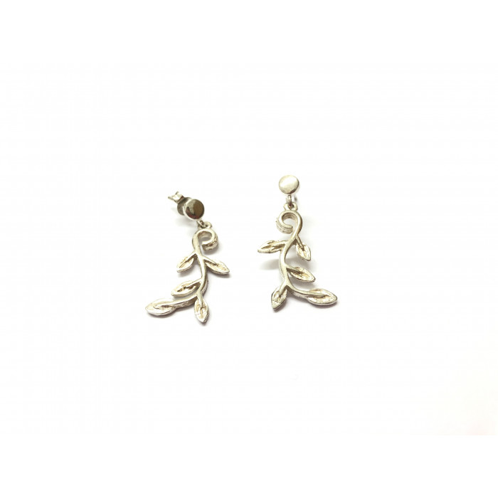 Pendientes de plata Hojas